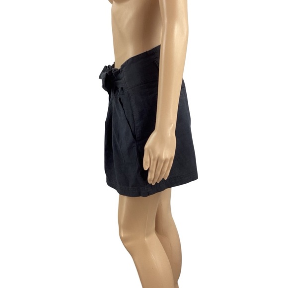 Free People Everywhere You Go Paperbag Waist Shorts Black Size 10 - Picture 4 of 7